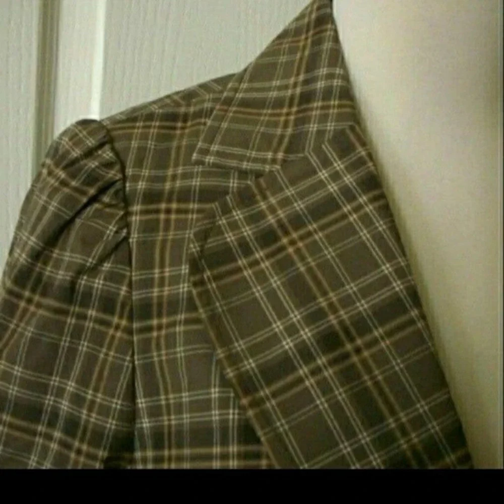 BCBGMAXAZRIA PLAID BLAZER TAILORED COTTONS 3/4 SLEEVE BLAZER WOMENS SIZE 10 - Picture 9 of 10